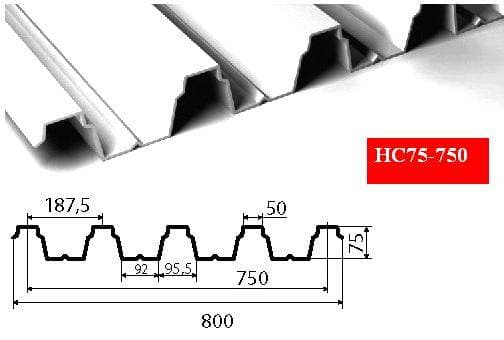 Профнастил H75-750мм