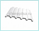 Профнастил С44-1000 покрытие Двусторонний полиэстер цвет RAL 9003 толщина 0,45мм