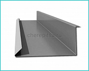 Планка примыкания нижняя 250x122x2000мм покрытие Цинк цвет ЦИНК длина 2м толщина 0,45мм