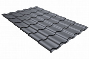 Металлочерепица Kredo Grand Line покрытие Satin цвет RAL 9006 толщина 0,5мм
