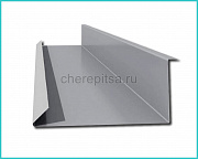 Планка примыкания нижняя 250x122x2000мм покрытие Полиэстер цвет RAL 7004 длина 2м толщина 0,4мм