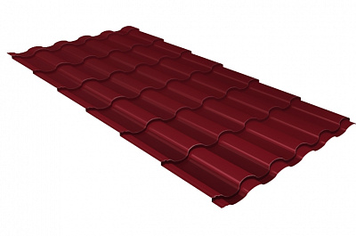Металлочерепица Kredo Grand Line покрытие Satin цвет RAL 3005 толщина 0,5мм
