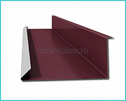 Планка примыкания нижняя 250x122x2000мм покрытие Полиэстер цвет RAL 3005 длина 2м толщина 0,45мм