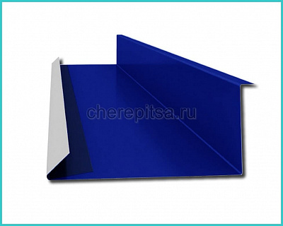 Планка примыкания нижняя 250x122x2000мм покрытие NormanMP цвет RAL 5002 длина 2м толщина 0,5мм