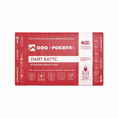 Утеплитель Rockwool Лайт Баттс 1000×600×100 мм, паллета 57.6 м²