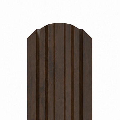 Штакетник МП LANE-O 16,5х99 (ECOSTEEL_МАД-01-МореныйДуб-0.5)