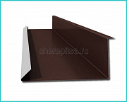 Планка примыкания нижняя 250x122x2000мм покрытие Полиэстер цвет RAL 8017 длина 2м толщина 0,4мм