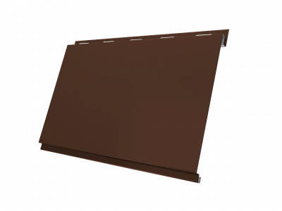 Металлосайдинг Вертикаль, покрытие Satin Matt цвет RAL 8017 толщина 0,5мм