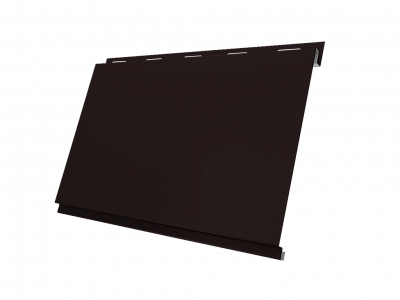 Металлосайдинг Вертикаль, покрытие Satin Matt цвет RAL 9005 толщина 0,5мм
